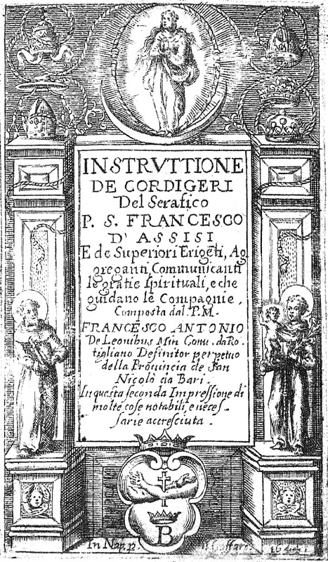 Francesco Antonio de Leonibus, Instruttione de'Cordigeri--frontpiece